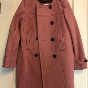 BURBERRY Girl Pink Wool Coat, Sz 12